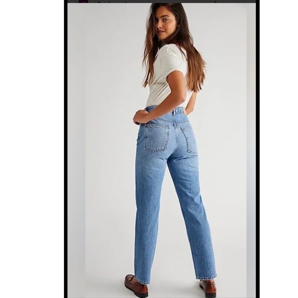 WE THE FREE CRVY‎ SIREN LOW RISE STRAIGHT LEG JEANS 33 layered minimalist boho